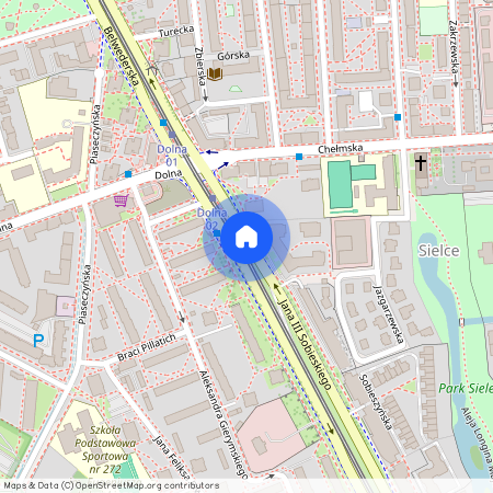 ul. Jana III Sobieskiego, Sielce, Mokotów, Warszawa, mazowieckie