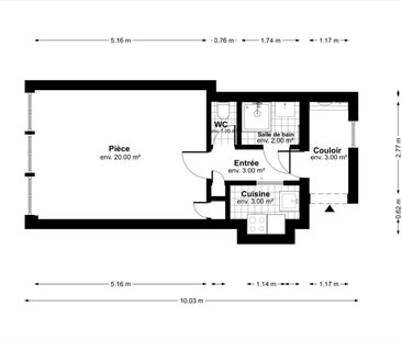 2 Zimmer, 32 m², 1. Stock - Foto 4
