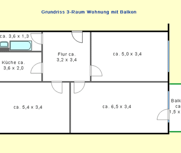 Einzug ab 01.04.2025 möglich. 3-Raumwohnung in Mockau-Nord - Photo 5