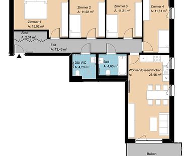 Moderne 5-Zimmerwohnung in Baunatal-Baunsberg -Wohnberechtigung erforderlich- - Foto 4
