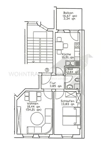 Ruhige 2-Raum-Wohnung in der Zwickauer Nordvorstadt - Foto 4