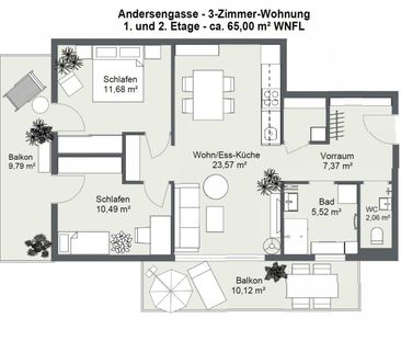 Wohnung - Miete in 8041 Graz - Foto 6