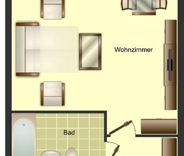 Demnächst frei! 1-Zimmer-Wohnung in Ratingen West - Photo 1