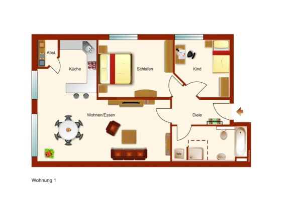 Moderne 3 Zimmerwohnung in Oberbeuren - Foto 1