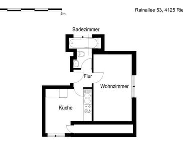 1.5 Zimmer, 45 m², 2. Stock - Foto 5