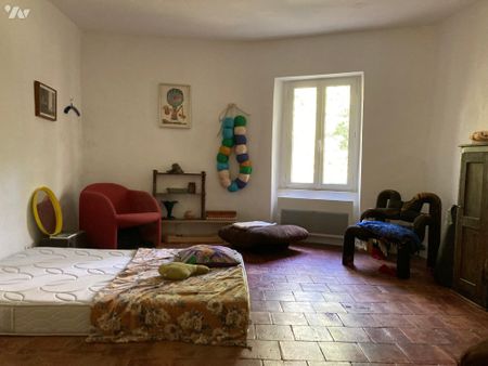 Mas ancien rénové, avec terrain autour, jardin ombragé à l’arrière, jardin avec mazet à l’avant - Photo 3