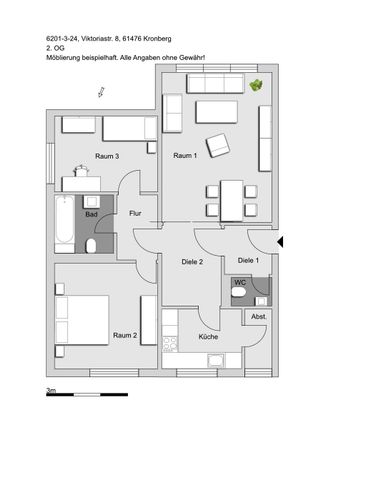 3-Zimmer-Wohnung in Kronberg - Foto 2