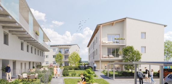 Erstbezug - Lichtdurchflutete 3-Zimmer-Wohnung im Obergeschoss mit Balkon - Photo 2