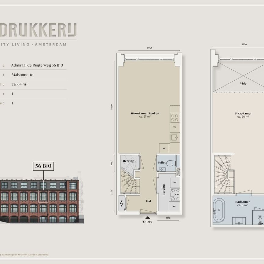 Appartement te huur: Admiraal De Ruijterweg 56-B10 1056 GL Amsterdam - Photo 2