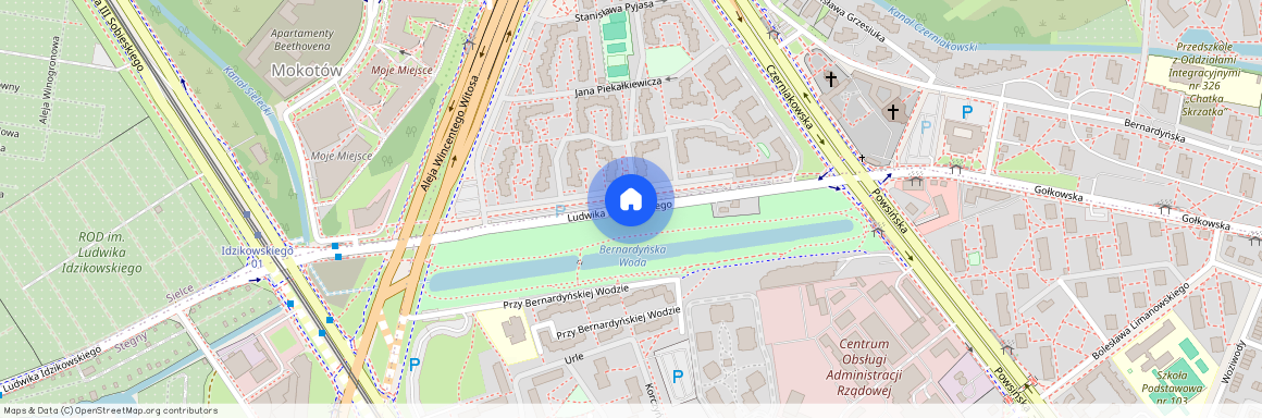 ul. Ludwika Idzikowskiego, Czerniaków, Mokotów, Warszawa, mazowieckie