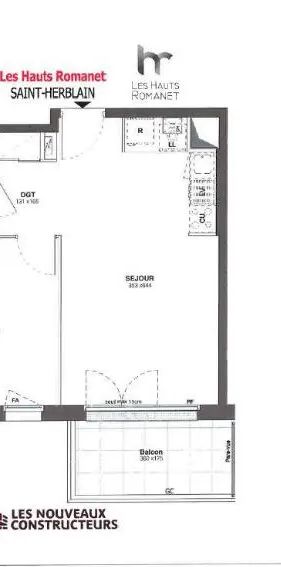 Appartement à louer 2 pièces 41.51m² - Photo 2