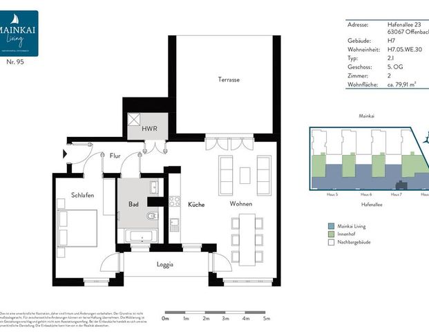 Moderne 2-Zimmerwohnung mit Einbauküche, Loggia und großzügiger Terrasse. - Foto 1