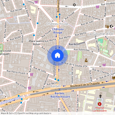 Boulevard Barbes et rue des Poissonniers 75018 Paris (18e arrondissement)