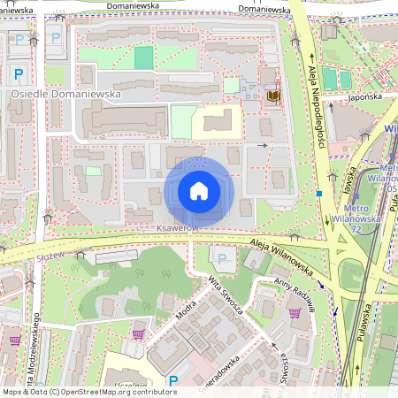 al. Aleja Wilanowska, Ksawerów, Mokotów, Warszawa, mazowieckie