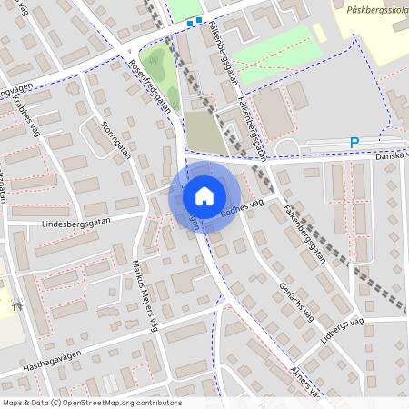 Sörse, Varberg, Halland, Rodhes väg 1