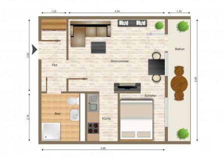 Single-Wohnung mit großem Balkon! - Photo 5