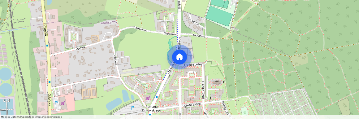 ul. J. Piłsudskiego, Koziegłowy, Czerwonak, poznański, wielkopolskie