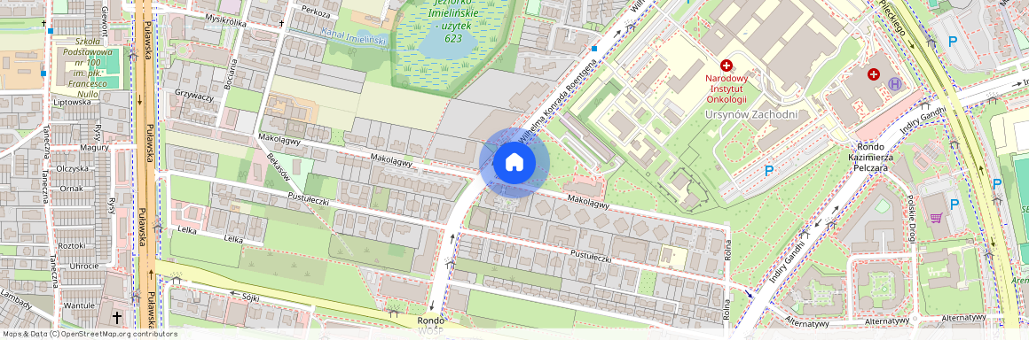 Wilhelma Konrada Roentgena, Stary Imielin, Ursynów, Warszawa, mazowieckie