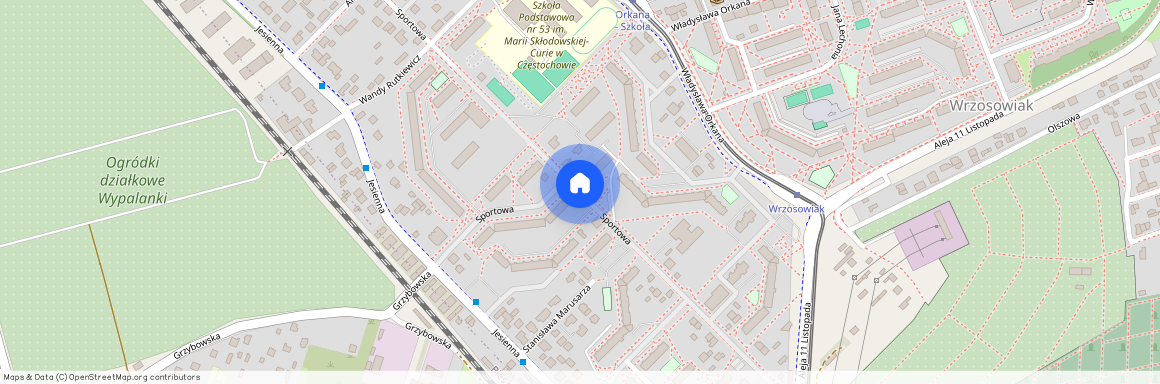 ul. Sportowa, Wrzosowiak, Częstochowa, śląskie