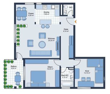 Charmante Wohnung mit gemütlichem Sitzplatz - Foto 2