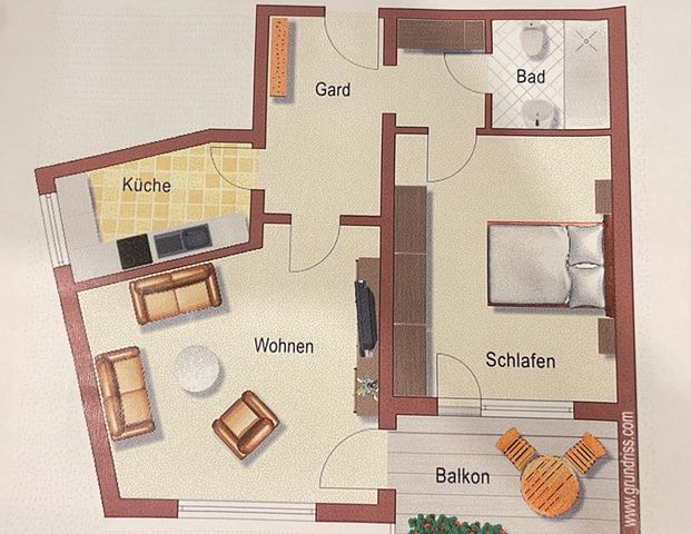 2-Zimmer-Wohnung mit Balkon und Garage - Photo 1