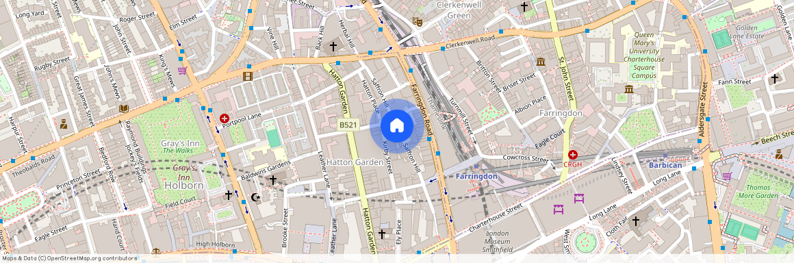 Saffron Hill (PK470), Farringdon. EC1N 8HB