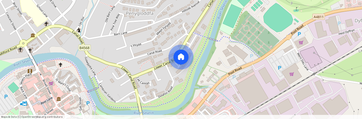 Afon Way, Newtown, Powys, SY16