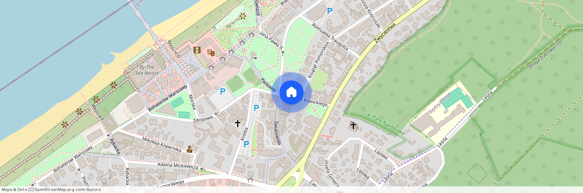 ul. Ignacego Krasickiego, Międzyzdroje, Międzyzdroje, kamieński, zachodniopomorskie