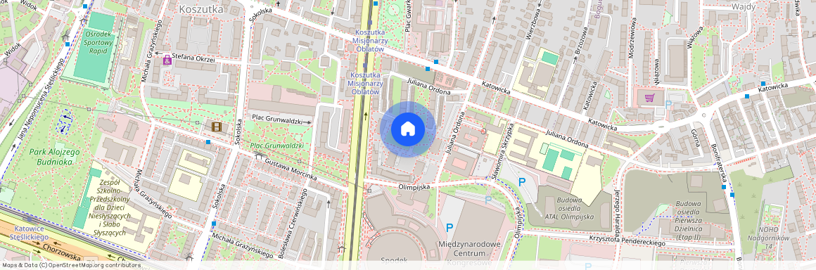 ul. Juliana Ordona, Koszutka, Katowice, śląskie