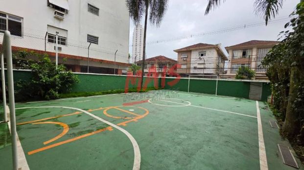 Apartamento 2 quartos + dependência, 105 m², para alugar no Gonzaga - Santos/SP - Foto 1