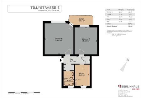 Gut geschnittene Wohnung in einem Vier-Parteinhaus - Photo 4