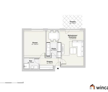 2.5 Zimmer, 57 m², 1. Stock - Photo 5
