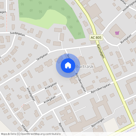 Burträsk, Malå sameby, Västerbotten, Skellefteå, Skolgatan 20