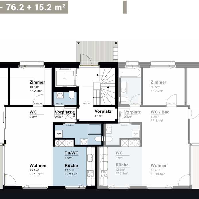 3.5-Zimmer-Neubauwohnung 402 Nord mit Sitzplatz in Arlesheim - Foto 2