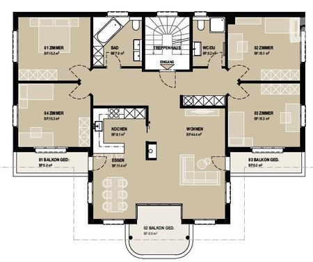4 Zimmer, 138 m² - Foto 5