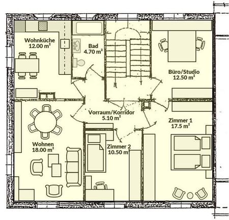 4 Zimmer, 80 m², 2. Stock - Photo 2