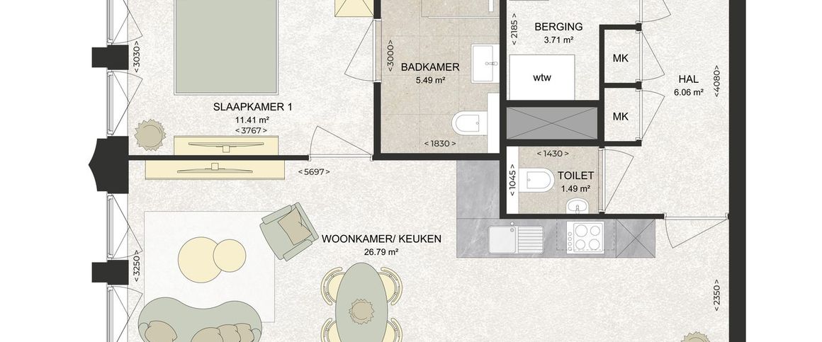 Appartement te huur: Kennedylaan 232 2035 TR Haarlem - Photo 1