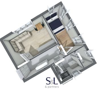 Pronájem bytu 1+kk 37 m² - Photo 1
