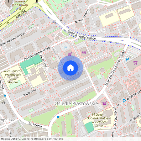 Osiedle Piastowskie, Centrum, Zielona Góra, lubuskie