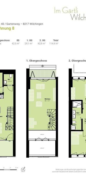 4.5 Zimmer, 114 m², 3. Stock - Foto 1