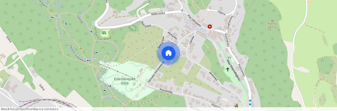 ul. Henryka Sienkiewicza, Jedlina-Zdrój, wałbrzyski, dolnośląskie