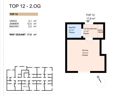 **Erstbezug nach Sanierung** - Traumhafte 1-Zimmer-Wohnung in Top-L... - Photo 4