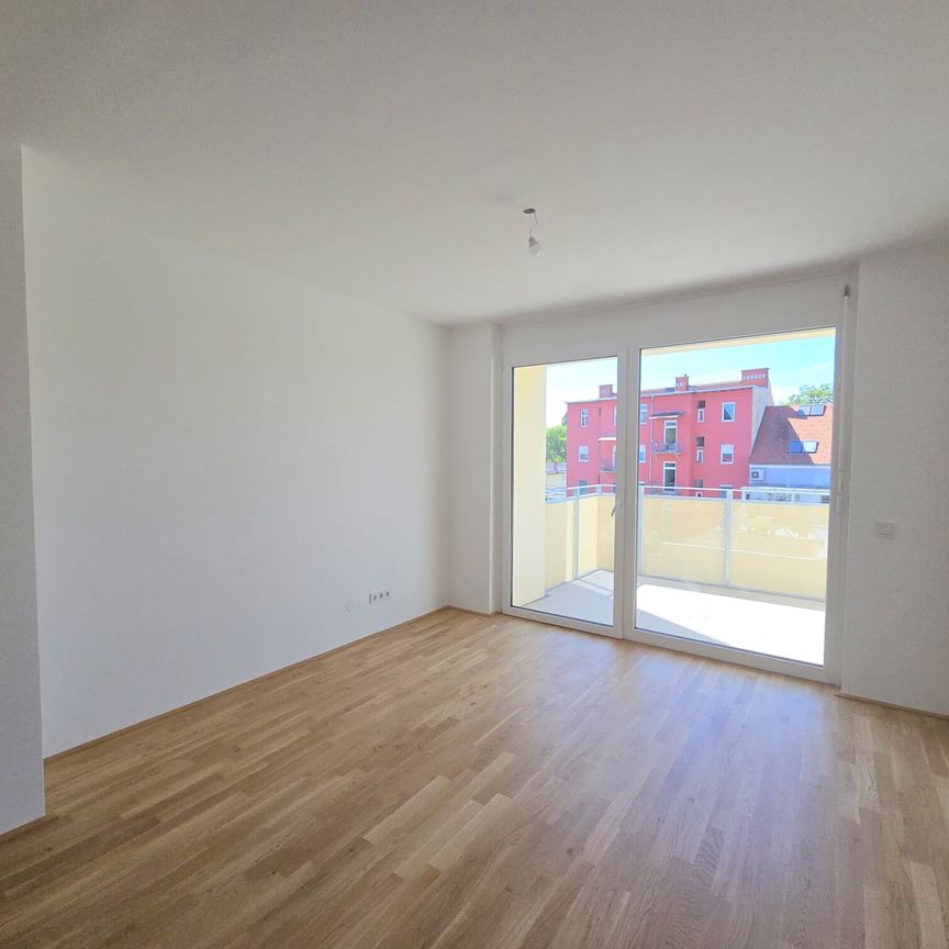 Erstbezug ab 01.10.2025: geförderte 3 Zimmer Wohnung mit Balkon in ruhiger und zentraler Lage - Puchstraße 34 - Top 17 - Photo 1