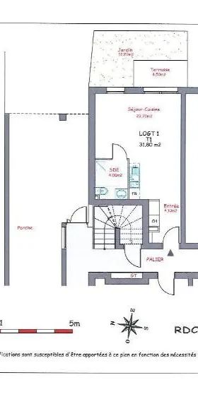 Appartement à louer 1 pièce 31.8m² - Photo 1