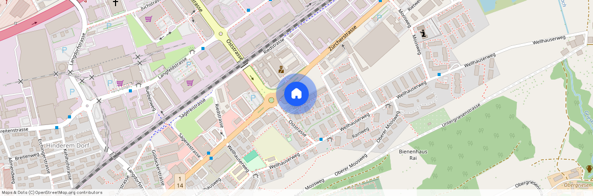 Oststrasse 8, 8500 Frauenfeld, Lageplan