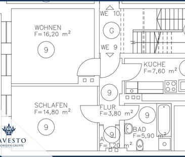 Frisch renovierte 2-Raumwohnung mit Einbauküche & ca. 50 m² Wohnkom... - Foto 6