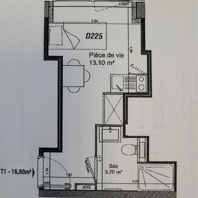 Appartement 1 pièce - 16m² à Villeneuve-d'ascq (59650) - Photo 2