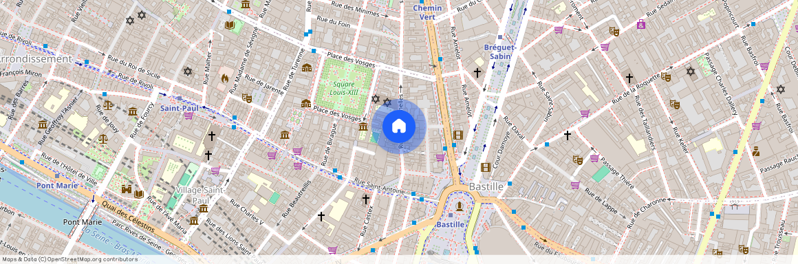 Rue des Tournelles, entre Rue Saint-Antoine et Rue du Pas de la Mule 75004 Paris (4e arrondissement)