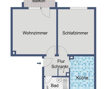 Balkonwohnung im 1. Obergeschoss - Foto 1