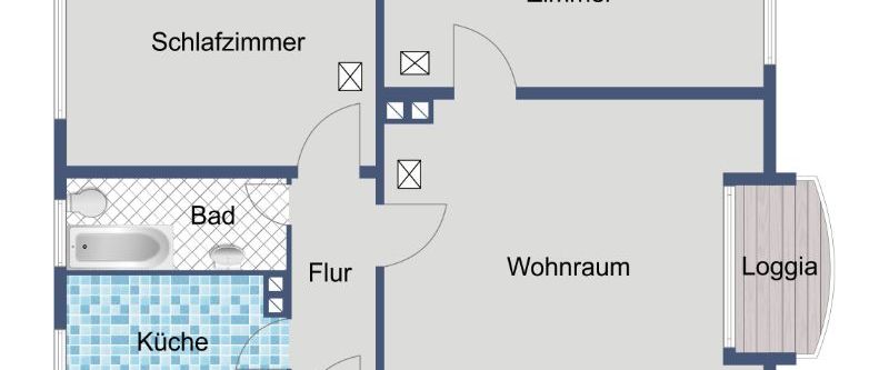 Praktischer Grundriss auf ca. 65 m² ideal für Paare oder kleine Familien - Photo 1